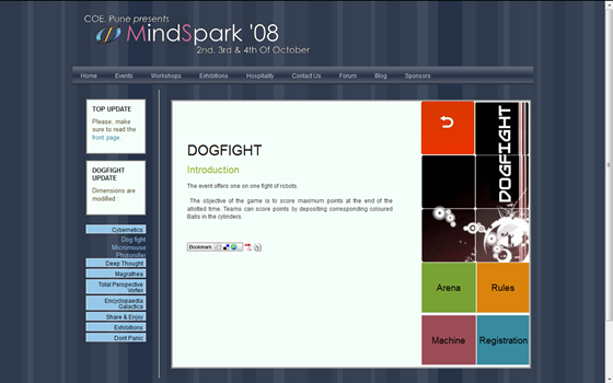 My Past Work: MindSpark - COEP's annual national level techfest