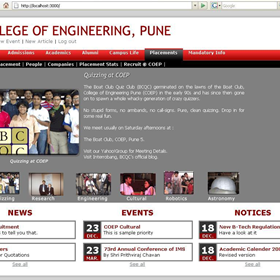 My Past Work: COEP's website